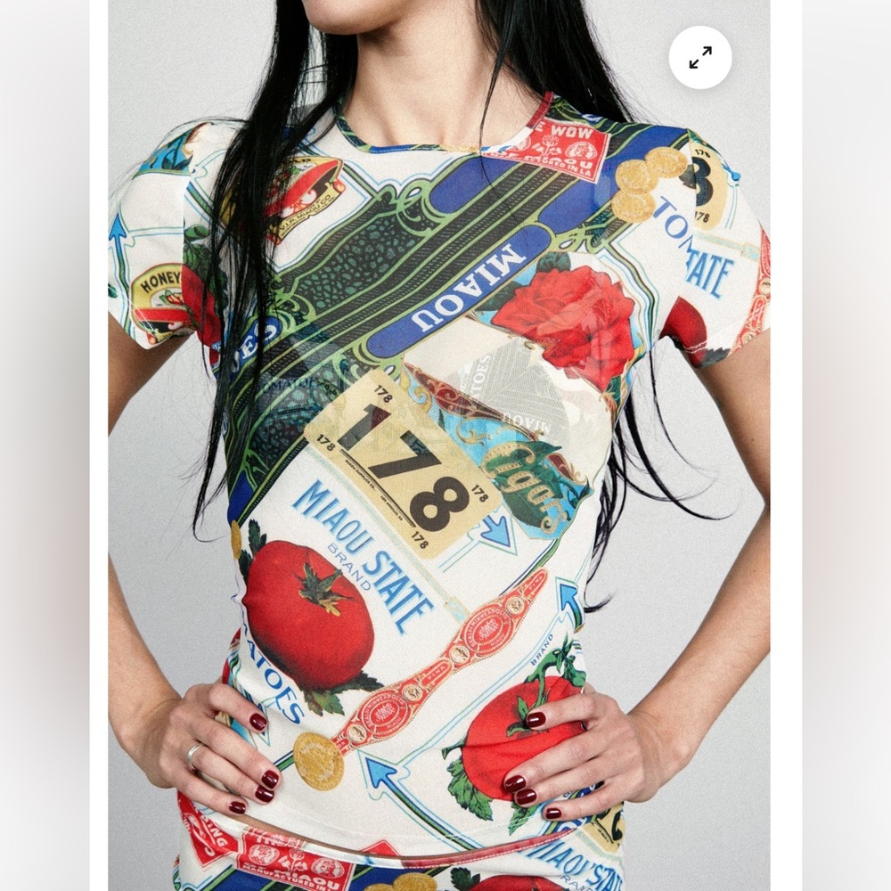 Miaou Multicolor Mini Tee- Small